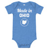 Made in Ohio Baby Onesie Blue