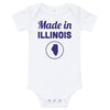 Made in Illinois Baby Onesie Purple Northwestern Wildcats