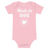Made in Ohio Baby Onesie Pink
