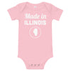 Made in Illinois Baby Onesie Pink