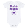 Made in Kansas State Wildcats Baby Onesie Purple